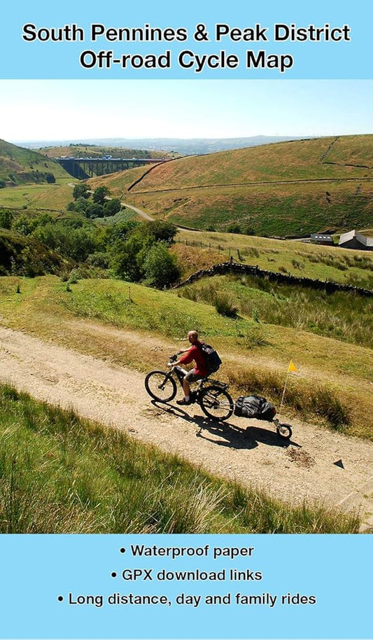 South Pennines & Peak district Off Road Map - Off Road Cycle Map cover image